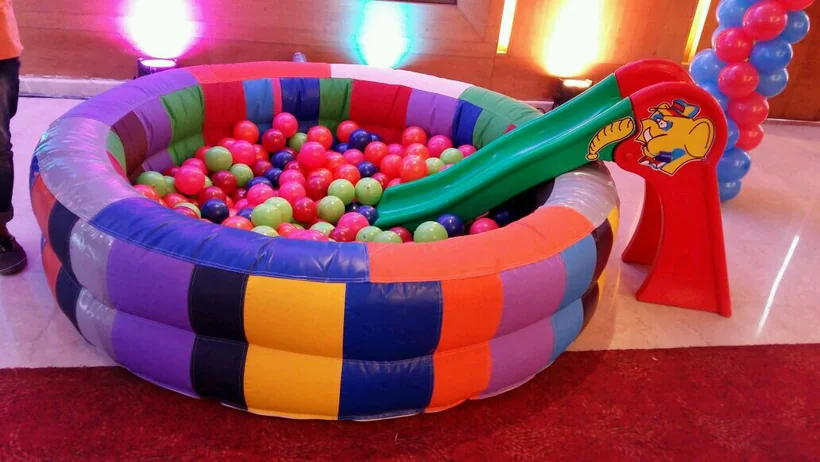 Colorful kids play zone arranged for a Jaipur celebration