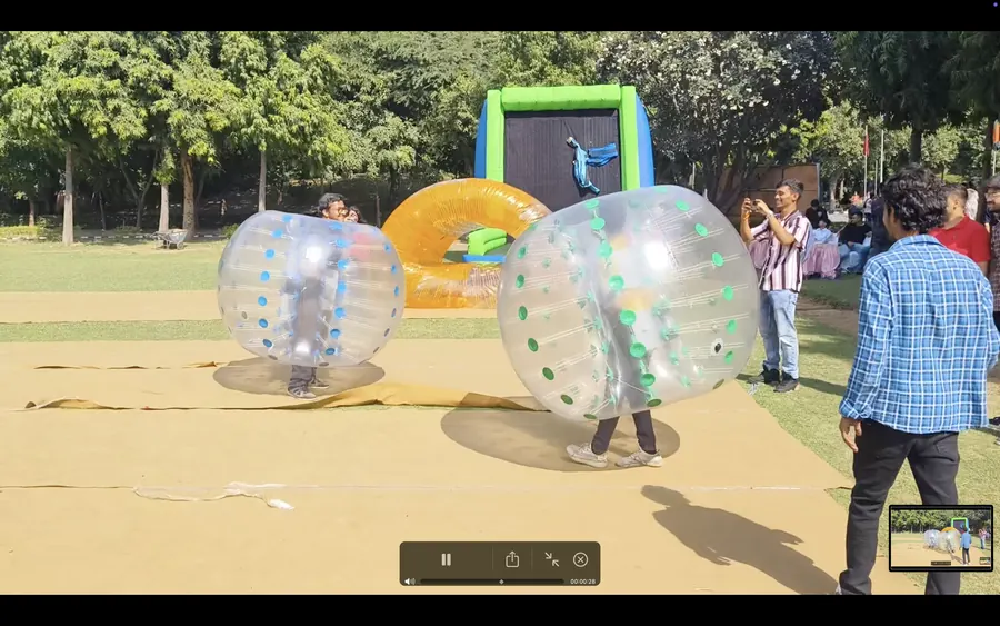 Body Zorbing rental setup for parties and corporate events in Lucknow