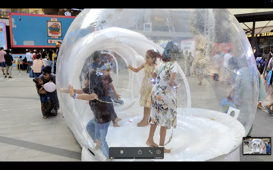 Event-ready bubble house setup by Page One Memories in Noida