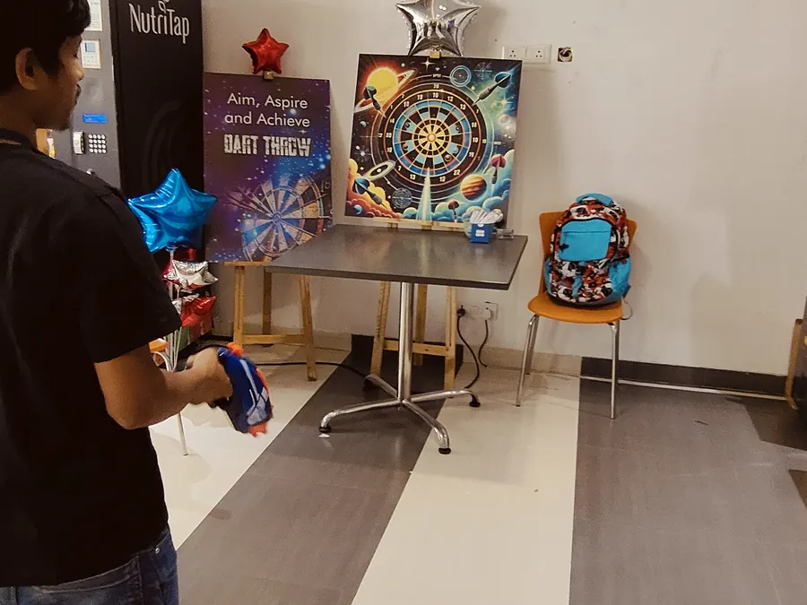 Guests enjoying dart game during a Jaipur celebration