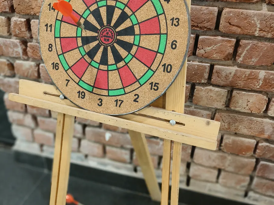Close view of dart game arranged at a Jaipur venue