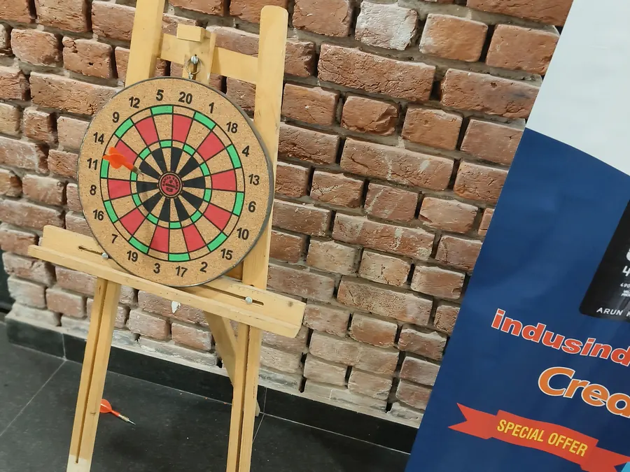 Event-ready dart game setup by Page One Memories in Jaipur