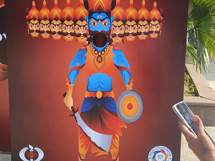 Feed the Character Game setup prepared for an event in Jaipur