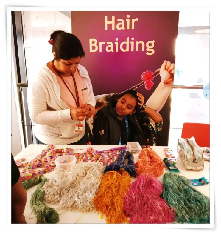 Hair Beading setup for events in Agra