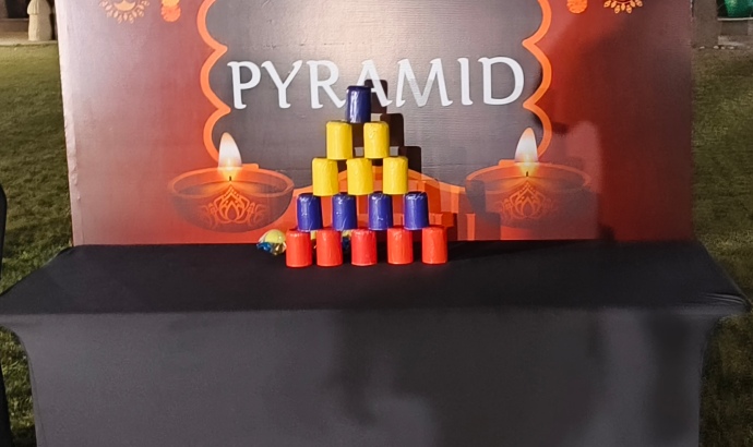 hit the pyramid, break the pyramid game, game rentals Gurgaon, carnival games for rent, party entertainment Gurgaon, event games rental
