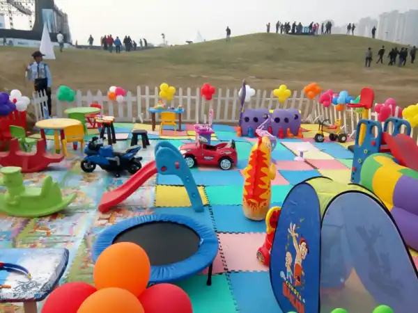 Colourful soft play area for young children
