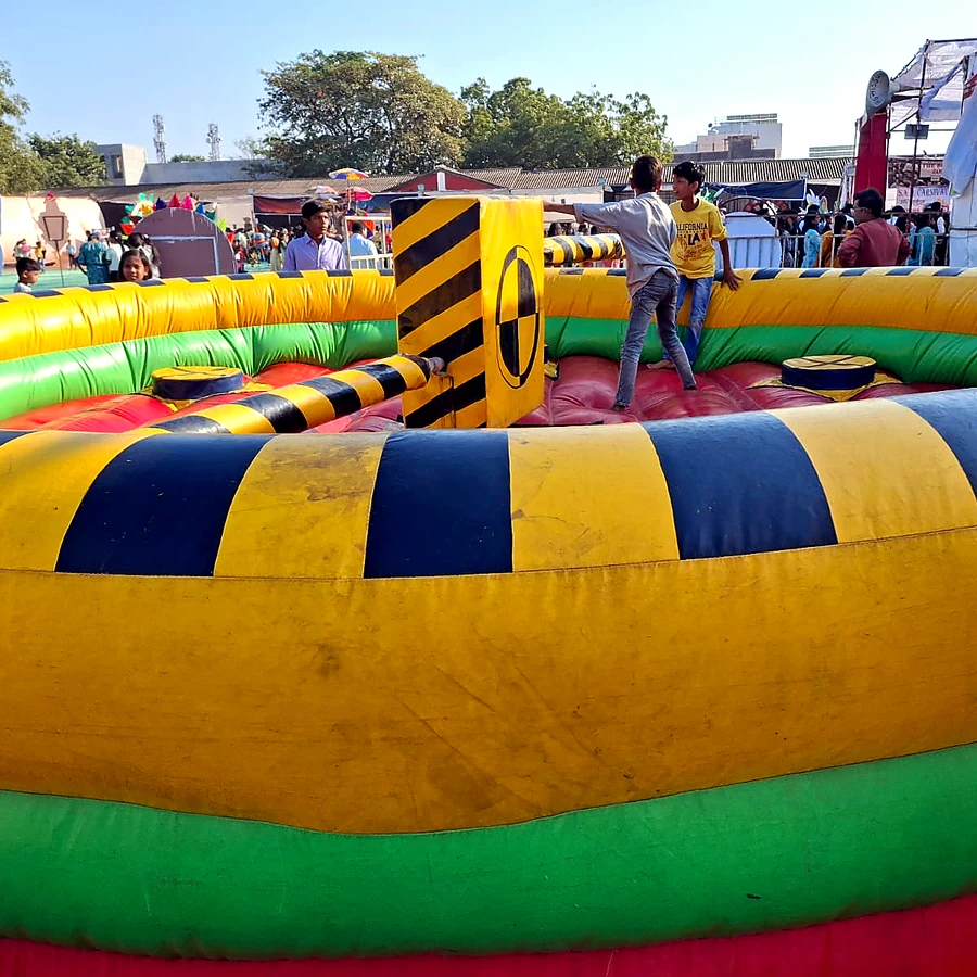 Meltdown inflatable challenge game in Mumbai