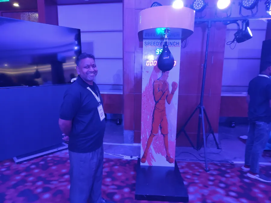 Power Punch Arcade Game setup prepared for an event in Chandigarh