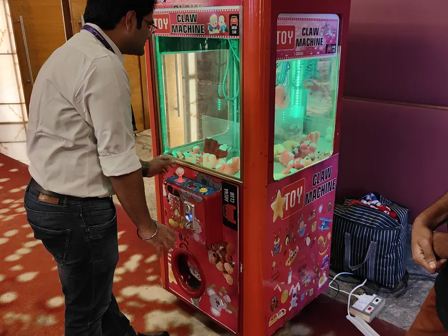 Toy claw machine event setup in Mumbai view 1