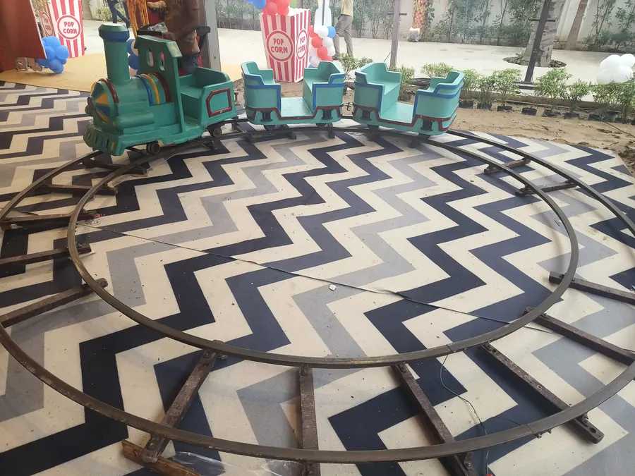 Train Ride setup prepared for an event in Chandigarh