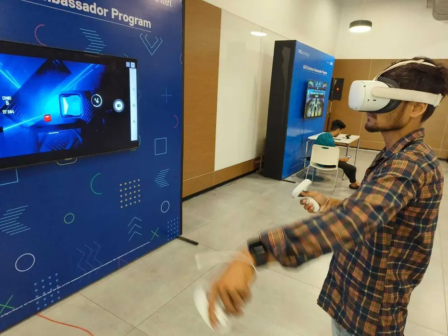 VR Games setup prepared for an event in Kanpur