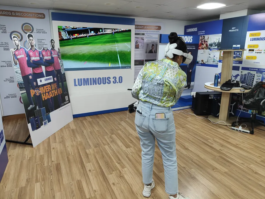 Close view of vr games arranged at a Kanpur venue