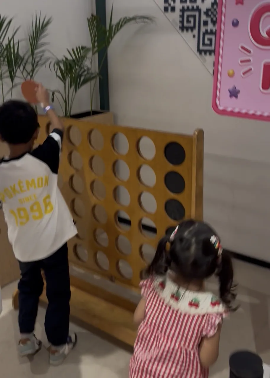 Giant Wooden Connect Four wooden game on rent in Noida