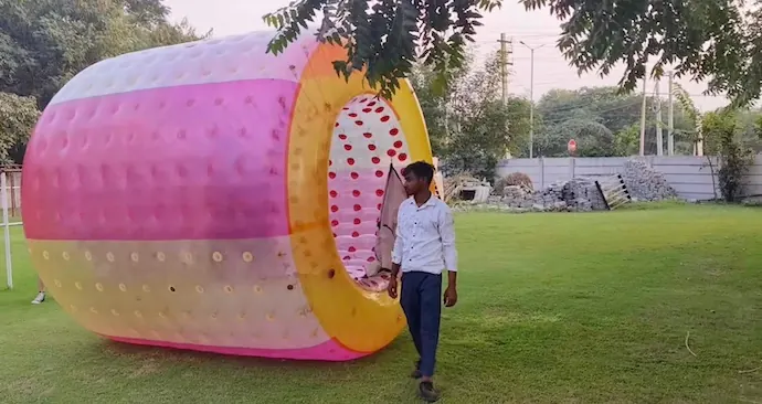 Zorbing Roller game zone ready for guest engagement in Chandigarh